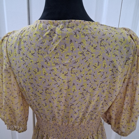 Floral Semi Sheer Summer Maxi Dress Size S - Picture 5 of 16